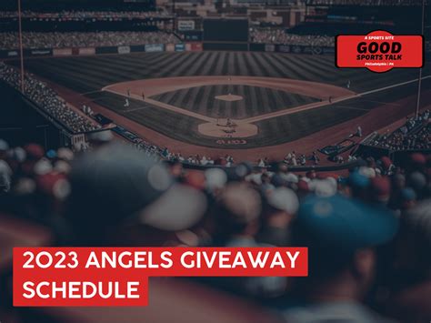 Thursday, April 6 vs. . Angels 2023 giveaway schedule